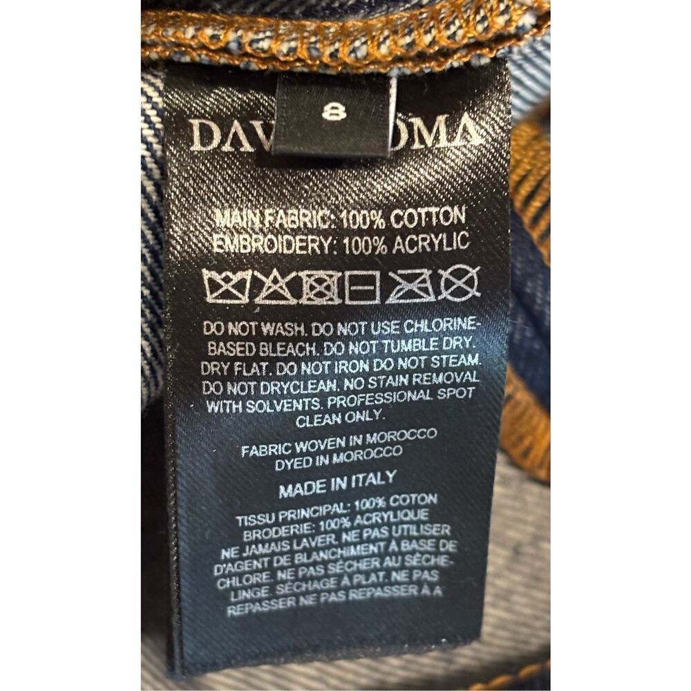 David Koma Stylish Denim Mini Dress with Silver Accents NWT - Picture 11 of 13